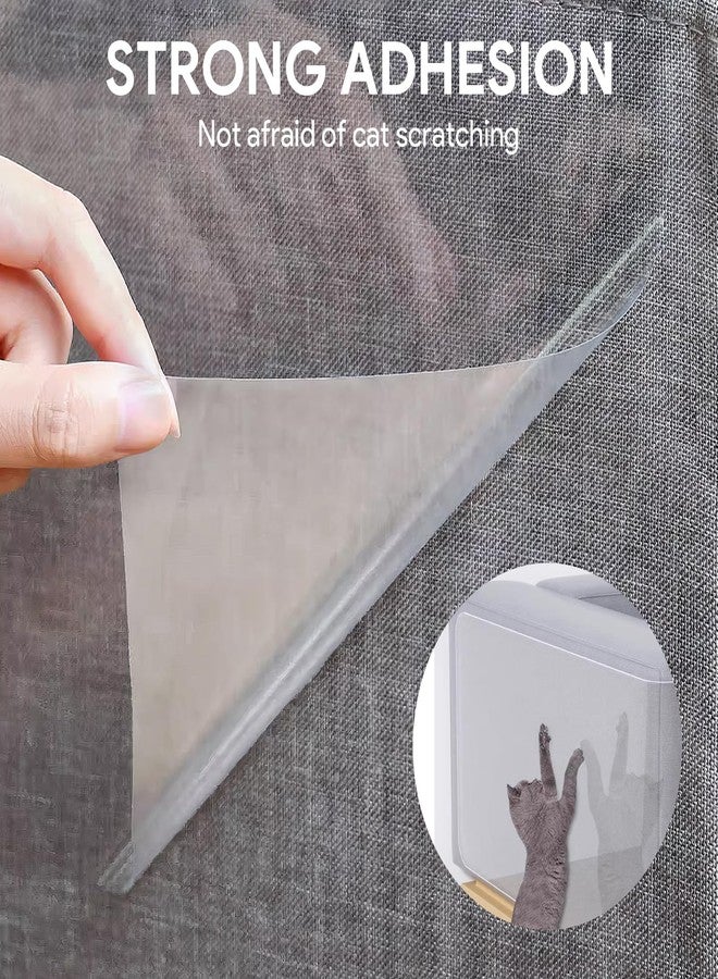 YONHTUTU 12 PCS Anti-Cat Scratch Furniture Protector, Designed for Leather Furniture, Anti Scratch Cat Couch Protector from Cats Claws with Scissors and Scraper, Cats Scratch Deterrent for Furnitures, No Pins - Image 3